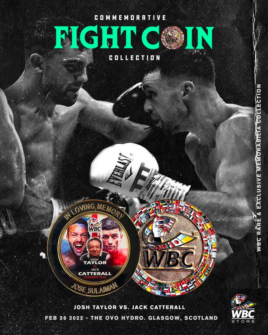 WBC Store WBC Products WBC- Fight Coin: Josh Taylor Vs. Jack Catterall 1 WBC Store WBC Products WBC- Fight Coin: Josh Taylor Vs. Jack Catterall