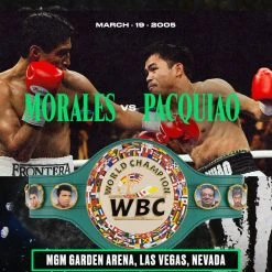 WBC Store WBC Belts WBC - Championship Belt "Historic Fights" Erik Morales Vs. Manny Pacquiao I