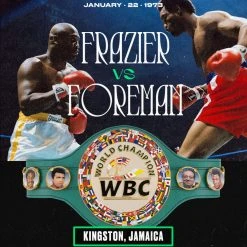WBC Store WBC - Championship Belt "Historic Fights" George Foreman Vs. Joe Frazier