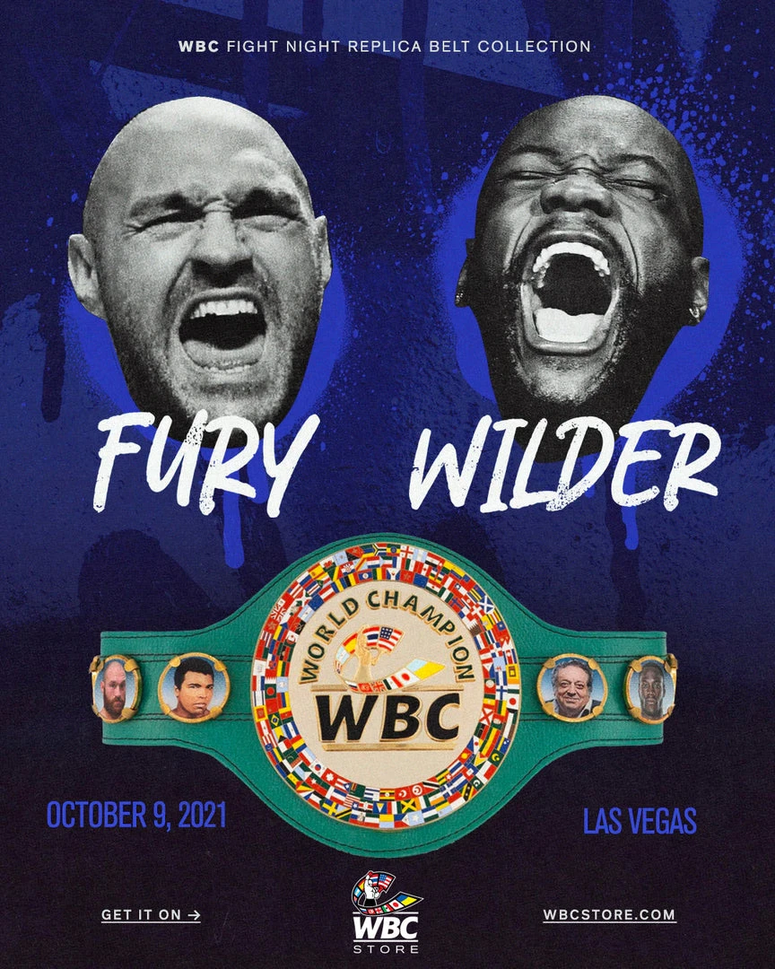 WBC Store WBC - Championship Belt "Historic Fights" Tyson Fury Vs. Deontay Wilder 1 WBC Store WBC - Championship Belt "Historic Fights" Tyson Fury Vs. Deontay Wilder