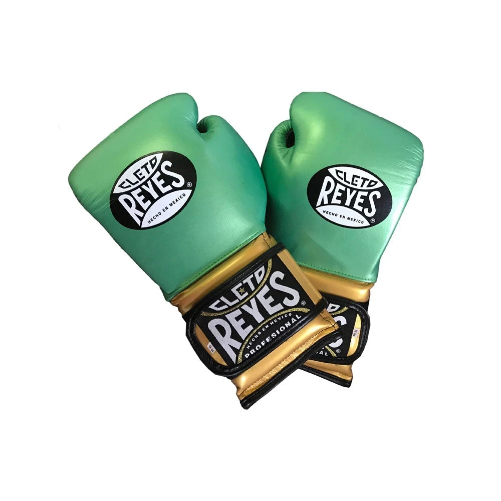 WBC Store WBC X Cleto Reyes - Gloves With Velcro / Green And Gold 1 WBC Store WBC X Cleto Reyes - Gloves With Velcro / Green And Gold